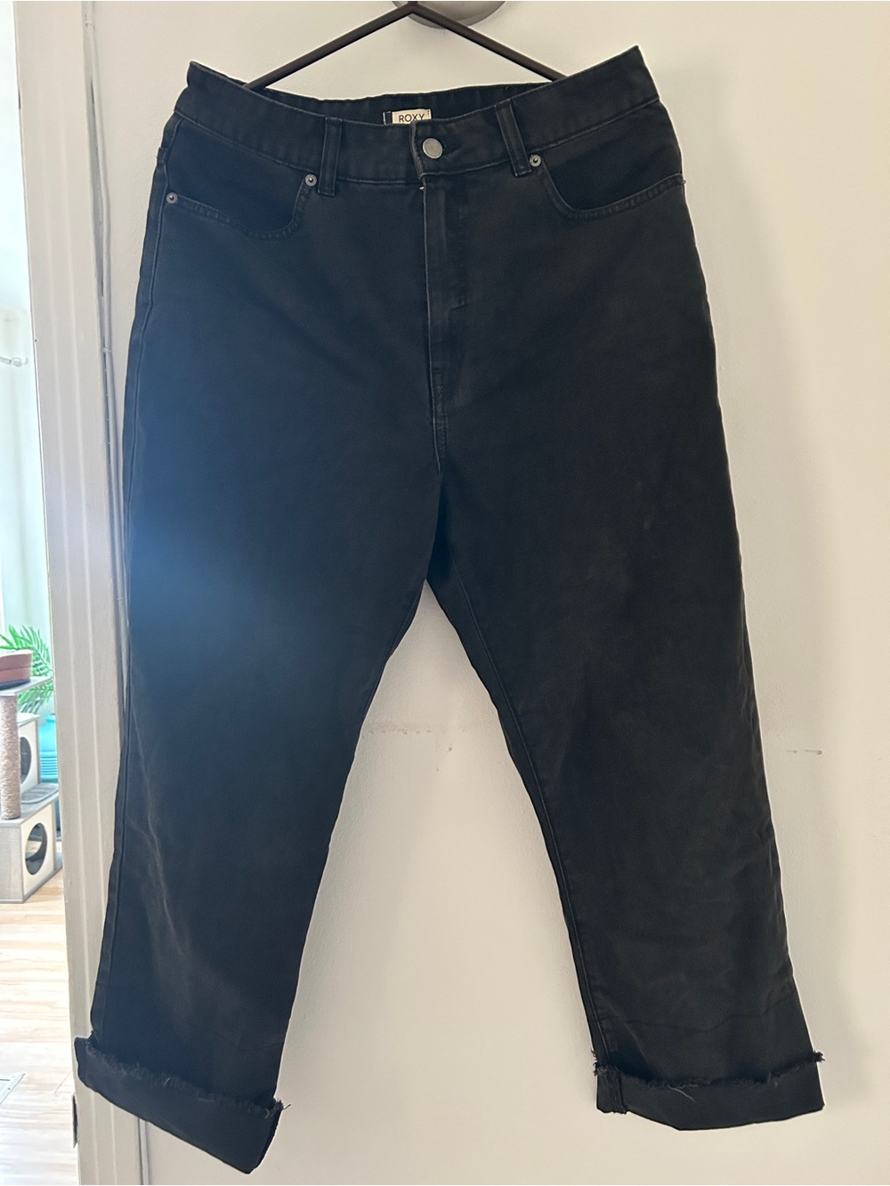 Roxy Black High-Waist Denim Shorts